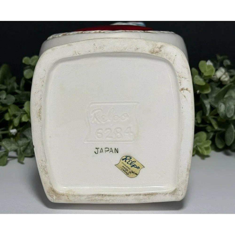 RARE Vintage RELPO Japan 6284 Blue Birds in Love Planter 8